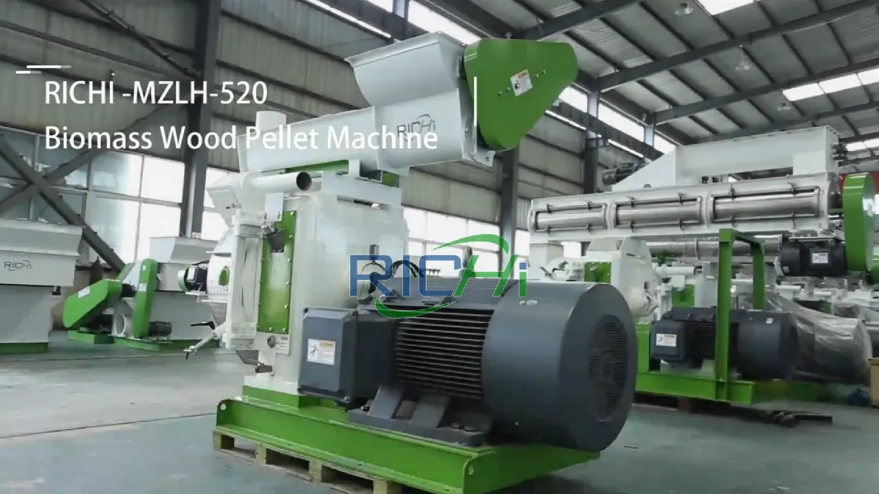 Featured images from the MZLH520 pellet mill component demonstration video