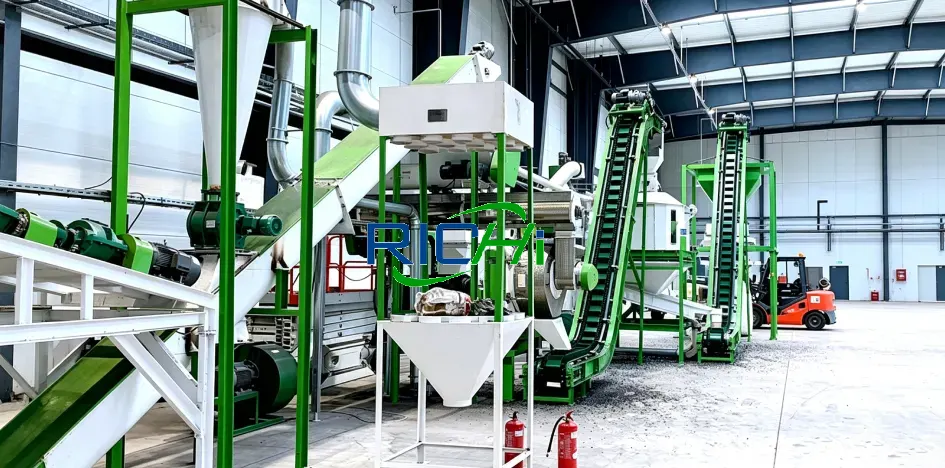 Actual layout of a 1-2TPH pellet production line