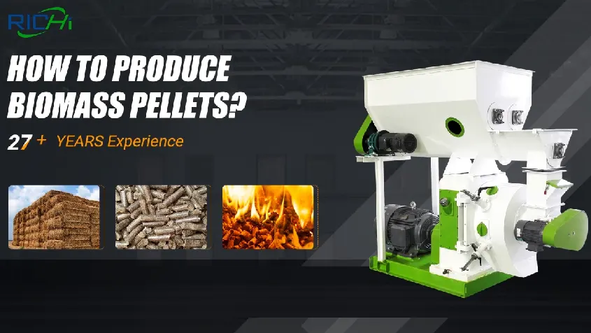 Featured images from the biomass pellet mill trial operation video