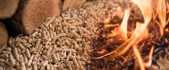 Wood chip combustion pellets