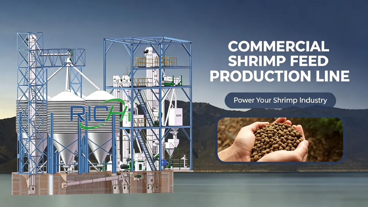 Ligne de production commerciale d'aliments pour crevettes, usine entièrement automatique de fabrication de granulés pour l'aquaculture, destinée au secteur de l'élevage de crevettes
