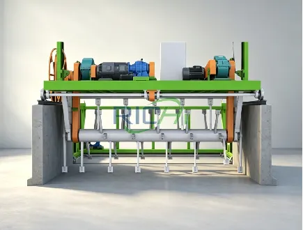 cow manure compost turner machine, aerobic fermentation equipment for livestock dung compost production