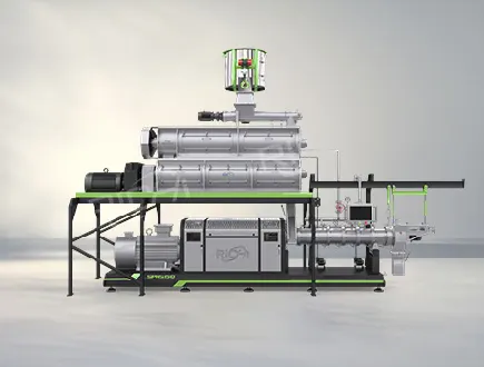 Twin screw extruder machine for aquatic and pet feed production line