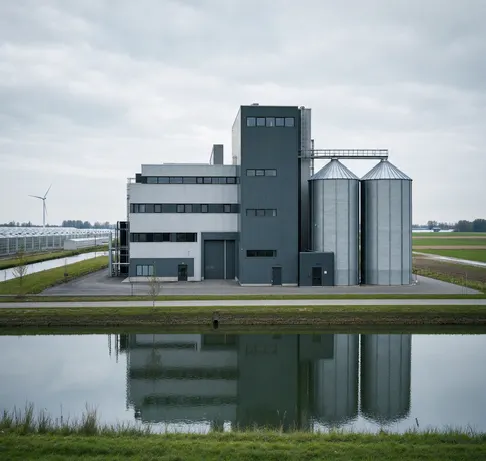 RICHI aquatic fish feed extrusion pellet plant full factory aerial shot