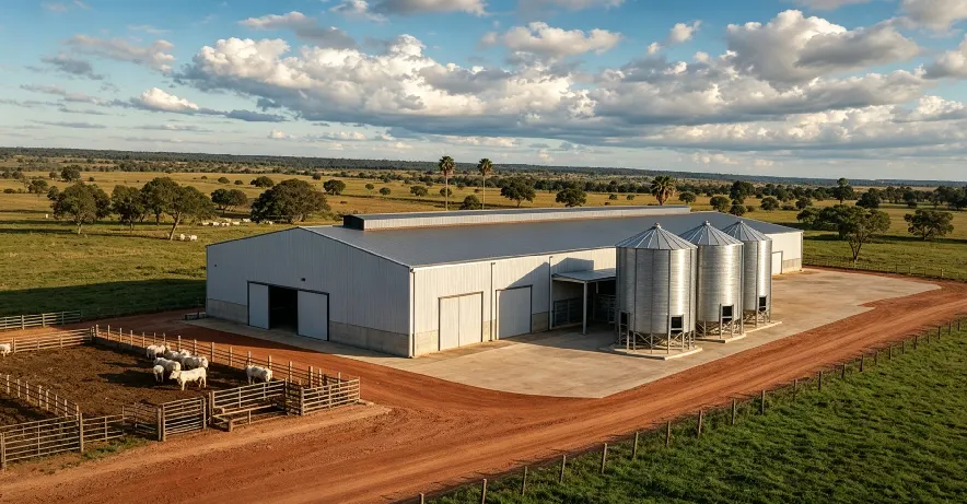 RICHI feed pellet mills are used in livestock feed production line construction.