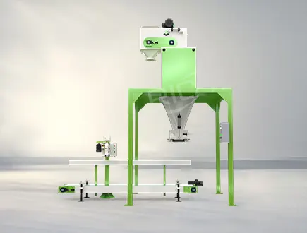 Automatic weighing packaging machine for finished feed and biomass pellets