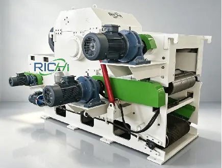 Palm leaf crushing shredder machine for EFB biomass pellet making