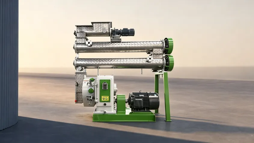 pellet mill with double-layer conditioner