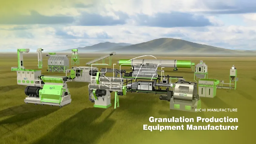 Featured images in videos of pellet production equipment