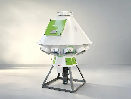Machine électrique rotative de distribution de matières destinée à répartir les matières premières vers différents silos