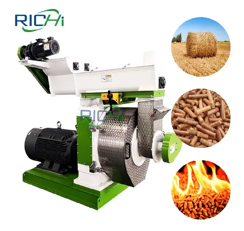 Low Consumption Straw Pellet Mill Process Farm Crop Residue Into Heating Pellets For Sale