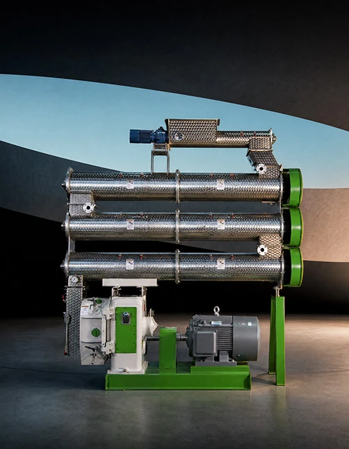 Triple layer conditioner shrimp feed pellet mill render