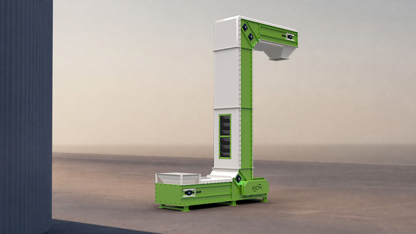Z type vertical bucket elevator for raw material transportation