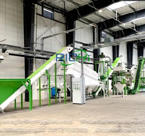 Case studies of fully automated alfalfa pellet production line on site