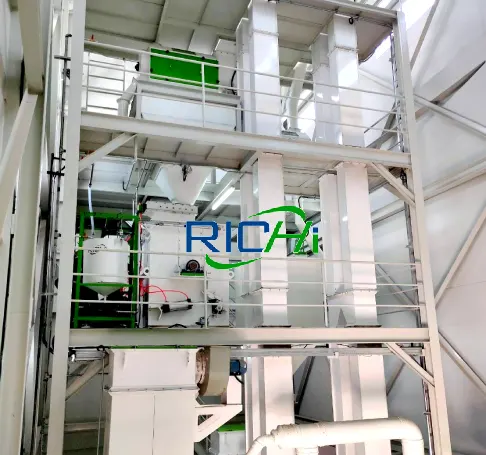 Case studies of fully automated livestock, poultry, and aquatic feed pellet production line (on-site)