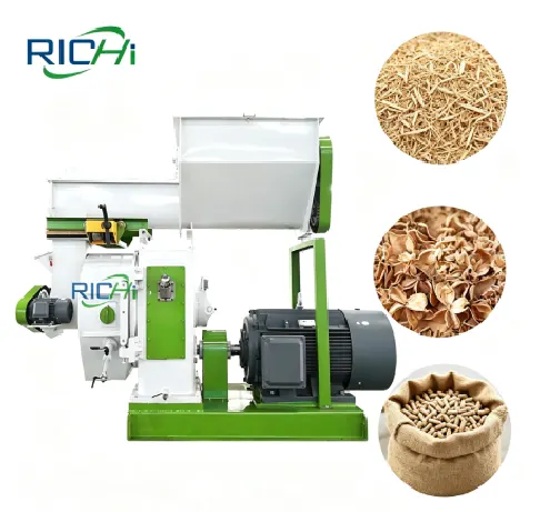 Stable Running Husk Pellet Machine For Rice Husk Sunflower Husk Fuel Pellet Production For Sale