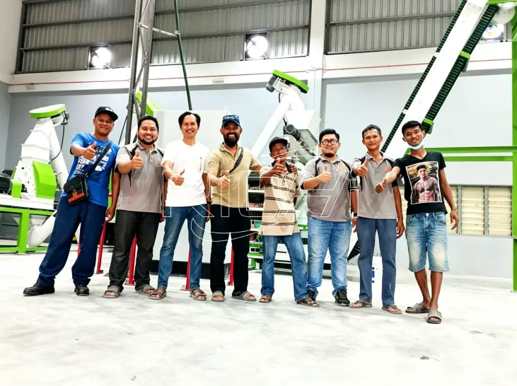 Aufbau einer gewerblichen Geflügelfuttermittelanlage mit einer Kapazität von 3–5 TPH für Malaysia, Komplettlösung für den Preis der Futtermittelanlage
