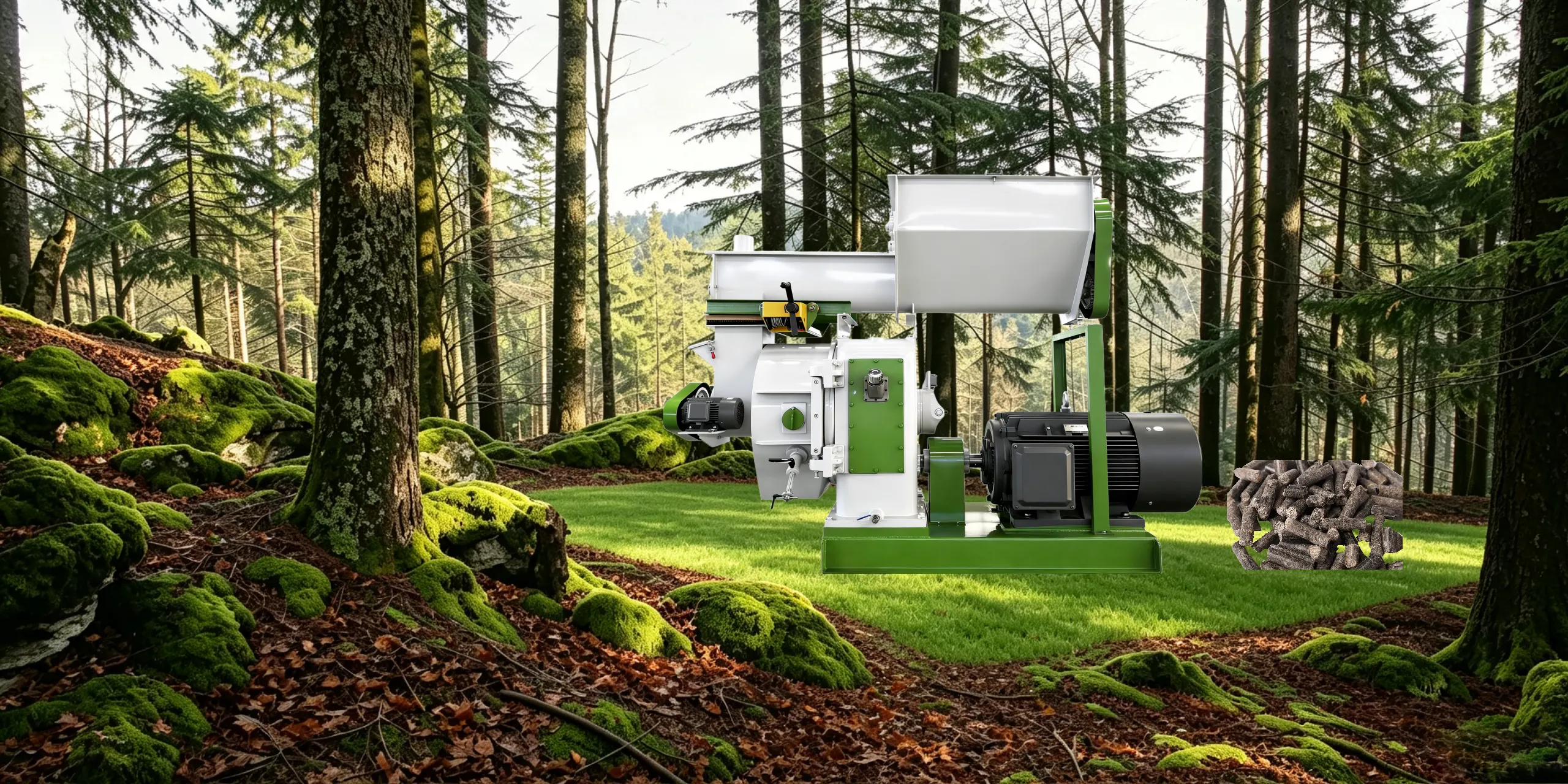 Holzpellet-Produktionsanlage für Biomasse-Holzabfälle, industrielle Pelletmühle zur Herstellung von Holzpellets