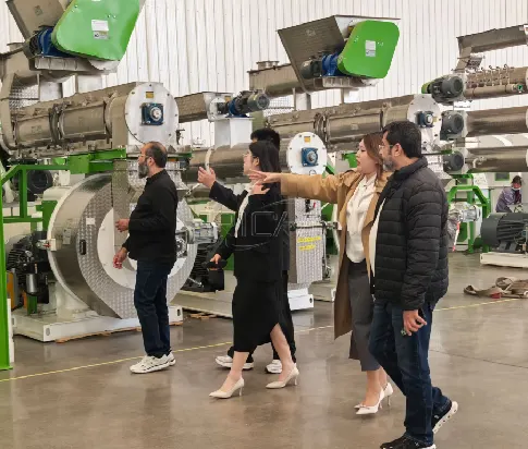 Saudi Arabia customer factory tour visiting RICHI animal feed pellet processing machinery