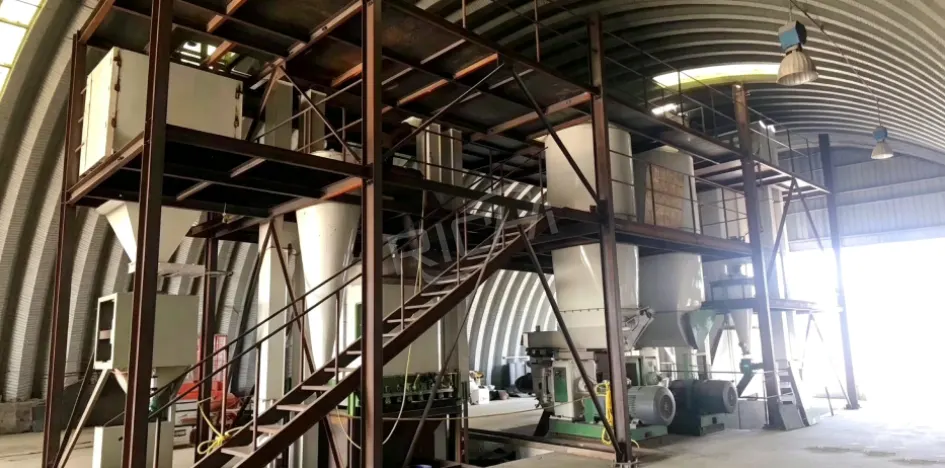 خط تولید پلت کود گاوی از باگاس پوست برنج، کارخانه کامل دستگاه ساخت کود گاوی