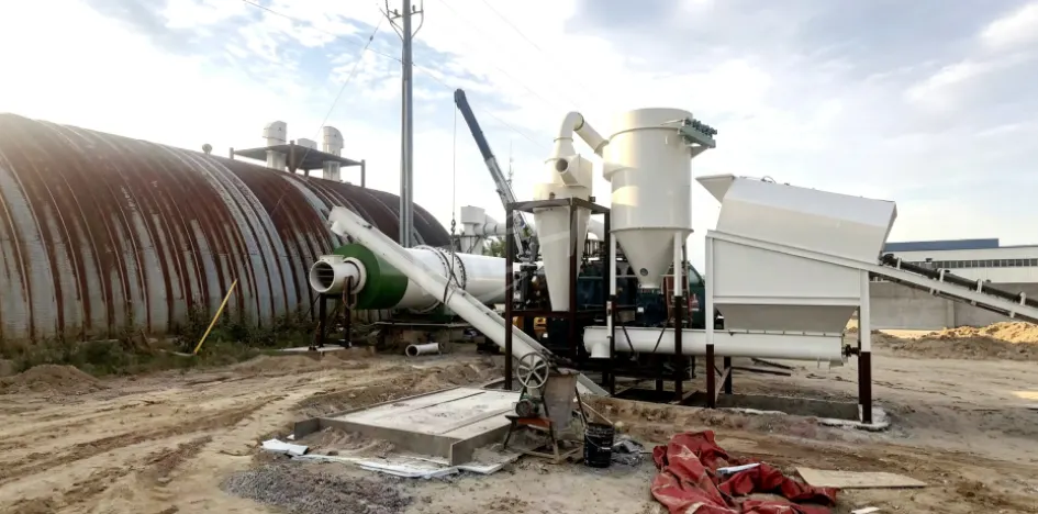 Organic compost and fertilizer pellet production line installed in Thailand