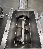 Stainless steel forced screw feeder assembly of pellet mill, stable quantitative feeding for biomass raw material